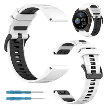 Silikonski dvobarvni pašček za Garmin Fenix 5s / 6s / 7s