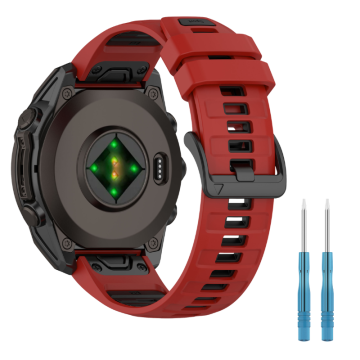 Pašček za Garmin Fenix 5 / 6 / 7 / 8 / E 47mm / Instinct dvobarvni pašček