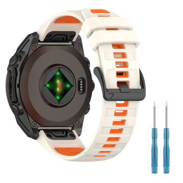 Pašček za Garmin Fenix 5 / 6 / 7 / 8 / E 47 mm dvobarvni pašček za uro