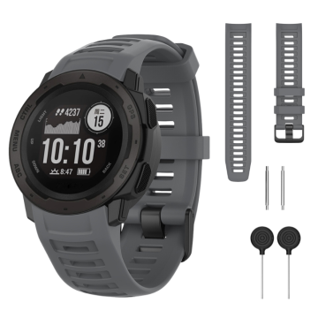 Pašček za uro Garmin Fenix 5 6 7 8 47 mm Pro Instinct 2, siv