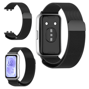 Pašček za Huawei Band 11 / Band 11 Pro kovinska zapestnica črne barve
