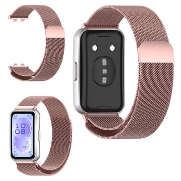 Pašček za Huawei Band 11 / Band 11 Pro kovinska zapestnica, enobarvno roza