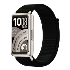 Pašček za Huawei Band 11 / Band 11 Pro iz najlona, črne barve za pametno uro
