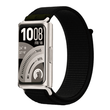 Pašček za Huawei Band 11 / Band 11 Pro iz najlona, črne barve za pametno uro
