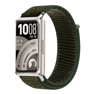 Pašček za Huawei Band 11 / Band 11 Pro najlonska zapestnica zelene barve, močan