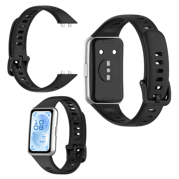 Silikonski pašček za pametno uro Huawei Band 11 / Band 11 Pro, črne barve
