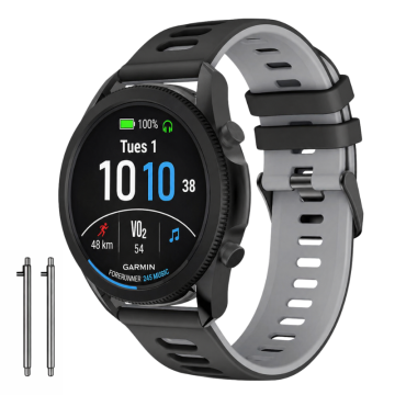 Dvobarvni silikonski pašček za uro Garmin Forerunner 245 Music