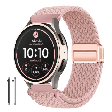 Pašček za Motorola Moto Watch (2026) 22 mm pleteni pašček za uro BARVE