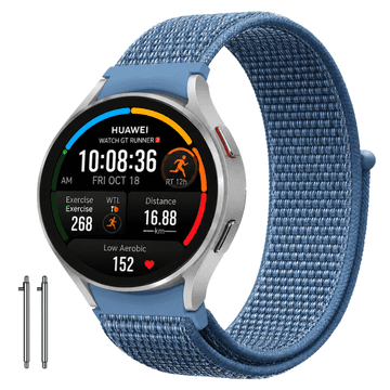 Pašček za HUAWEI Watch GT Runner 2-palčni najlon 20 mm moder