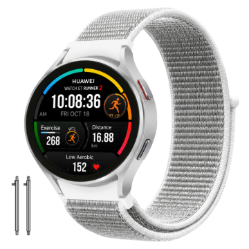 Pašček za uro HUAWEI Watch GT Runner 2, najlonski, močan, 20 mm, siv