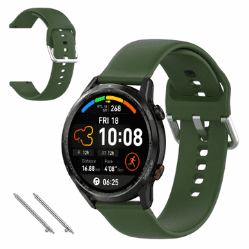 Silikonski pašček za Huawei Watch GT Runner 2, zelen, 20 mm