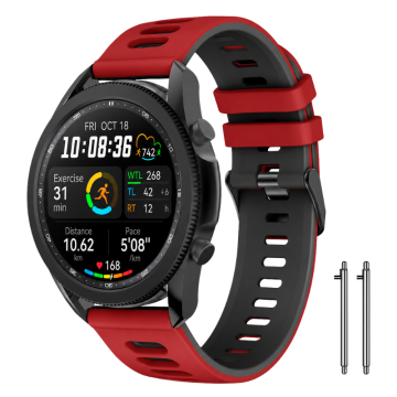Silikonski pašček za Huawei Watch GT Runner 2, 20 mm, močan, dvobarven