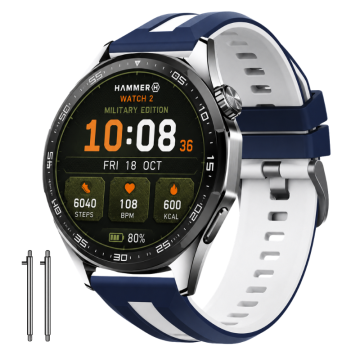 Silikonski pašček za uro HAMMER Watch 2 Military Edition, 22 mm