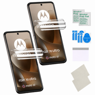 Zaščitna folija za MOTOROLA RAZR 70 ULTRA na zaslonu, hidrogel, močan TPU 2X