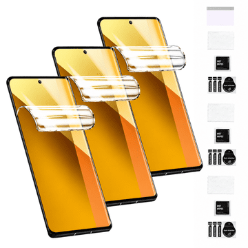 3X zaščitna folija za XIAOMI REDMI NOTE 13 5G na zaslonu iz hidrogela, močnega TPU