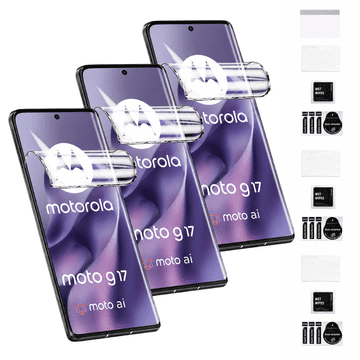 3X zaščitna folija za MOTOROLA MOTO G17 za zaslon hidrogel TPU