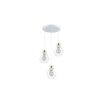 master LED Viseča svetilka 3xE27 za LED IP20 OTTO okrogla bela/zlata