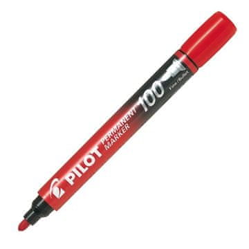 Pilot Permanentni marker 100, okrogel, rdeč