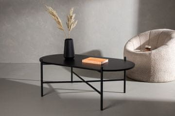 Venture Design Klubska mizica Pueblo 120x60 cm črna