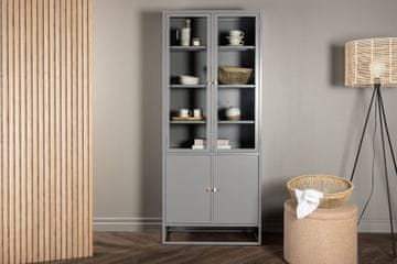 Venture Design Knjigarna Bakal Covered 41x190x80 cm Svetlo siva