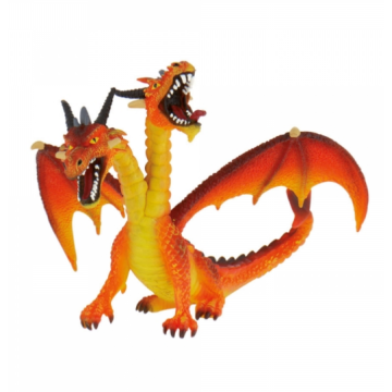 Bullyland Figurica za torto rdeči dvoglavi zmaj 14x10cm