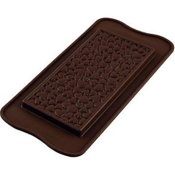 Silikomart Silikonski kalup za čokolado - srčna tablica -