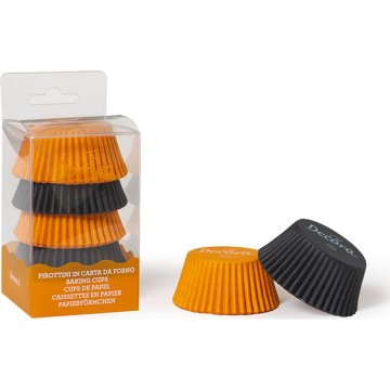Decora Košarica za mafine za noč čarovnic črna in oranžna 36 kosov 5x3cm -