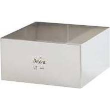 Decora Kvadratni obod za torto iz nerjavečega jekla 28x28x6cm -