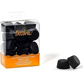Decora Črne košarice za pralineje 200 kosov 2,7x1,7cm -