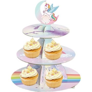 Papirnato stojalo za mafine in kapice Unicorn - Cakesicq