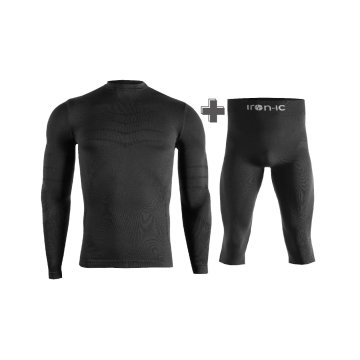IRON-IC Baselayer Kit Men 3/4 – moški termo komplet majica + 3/4 pajkice
