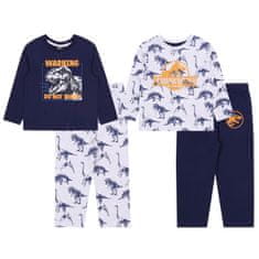 Jurassic World 2x Temno modro-siva fantovska pižama JURASSIC WORLD, certifikat OEKO-TEX 98