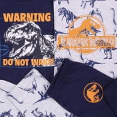 Jurassic World 2x Temno modro-siva fantovska pižama JURASSIC WORLD, certifikat OEKO-TEX 98