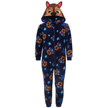 sarcia.eu Paw Patrol Chase Temno modra, polar pižama za otroke s kapuco, enodelni kombinezon, OEKO-TEX