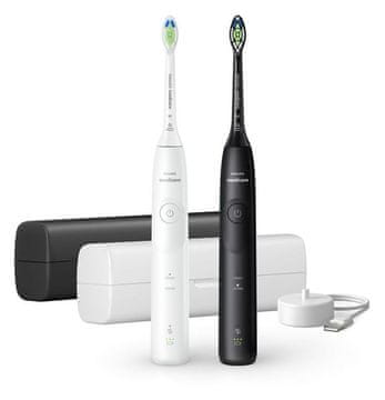 shumee PHIL Sonicare Series 5500 HX7119/02 dvojni komplet soničnih zobnih ščetk belo-črn
