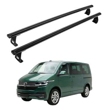 Strešni nosilec za Volkswagen Transporter T5/T6 2003-2023 črne barve, 2 droga