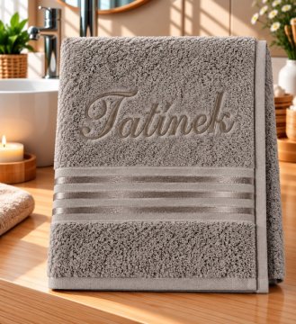Frotirna brisača Linie collection z vezenino Daddy - 50x100 cm