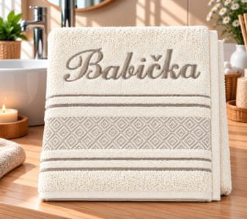 Frotirna brisača v obliki mozaika z imenom DOJENČKA - 50x100 cm - Vse najboljše