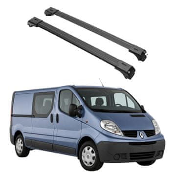 Strešni nosilec za Renault Trafic od leta 2001 do 2014, črne barve, za klasične strešne nosilce