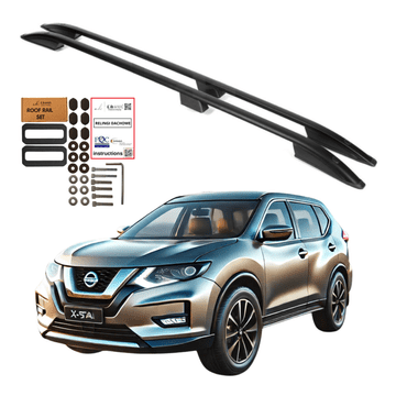 Strešne nosilce za Nissan X-Trail T32 2014-2022 črne aluminijaste