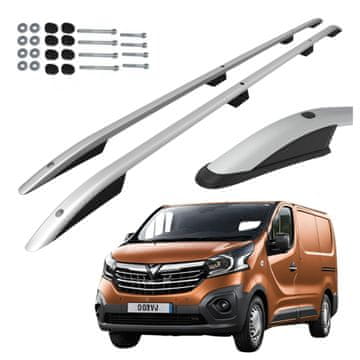 CAN Strešne nosilce za Opel Vivaro Renault Trafic Talento NV300 2014- dolge, srebrne