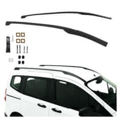 CAN Strešne nosilce za Ford Transit Courier od leta 2014 do 2023, aluminijaste, črne barve