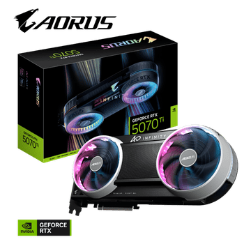 Gigabyte Grafična kartica AORUS GeForce RTX 5070 Ti INFINITY 16G, 16GB GDDR7, PCI-E 5.0