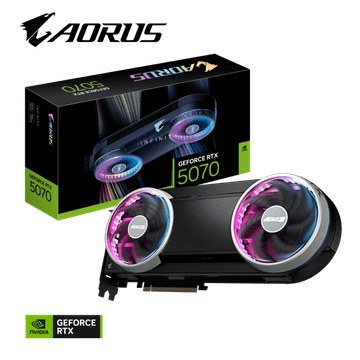 Gigabyte Grafična kartica AORUS GeForce RTX 5070 INFINITY 12G, 12GB GDDR7, PCI-E 5.0