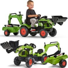 Falk Traktor z Przyczepą CLAAS Arion Backhoe ŁYŻKA + Ładowarka Od 2 Lat