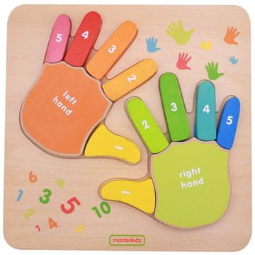 Masterkidz Edukacyjna Tabliczka Drewniana Liczenie Na Palcach