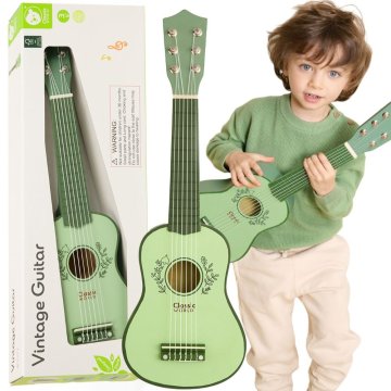 Classic world Drewniana Gitara Vintage dla Dzieci 3+
