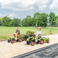 Falk Traktor Claas Zielony z Przyczepą i Łyżką na Pedały od 2-5 lat