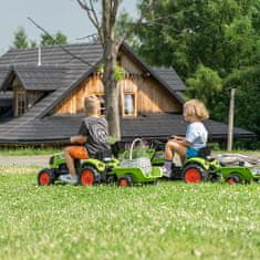 Falk Traktor Claas Zielony z Przyczepą i Łyżką na Pedały od 2-5 lat