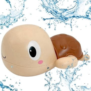 WOOPIE Żółw Żółwik Pływający Nakręcany Zabawka Do Kąpieli Różowy
